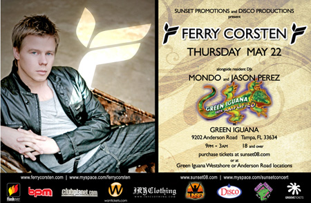 Ferry Corsten Suzy Solar 2008 Flyer Back