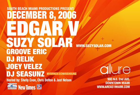 Suzy Solar Edgar V Area 51 South Beach Miami