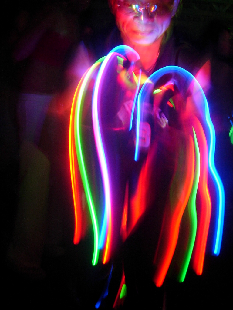 Wicked image in glowsticks