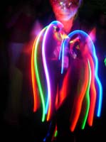 Wicked image in glowsticks