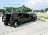 Ride to EarthDance, Hummer limo sponsored by Pure Platinum