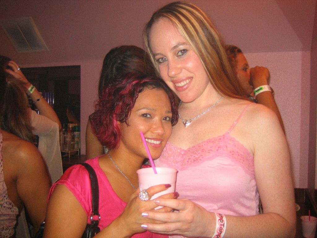 Suzy and Colleen at Pink Party @ Amphitheater
