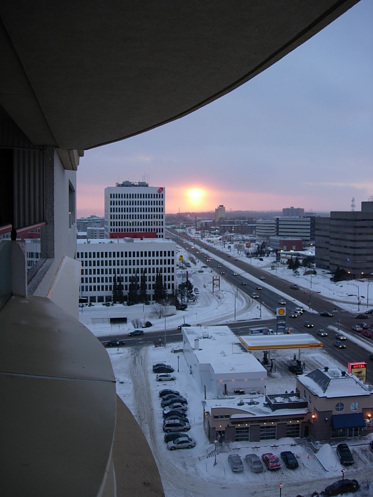 Sunset view from room