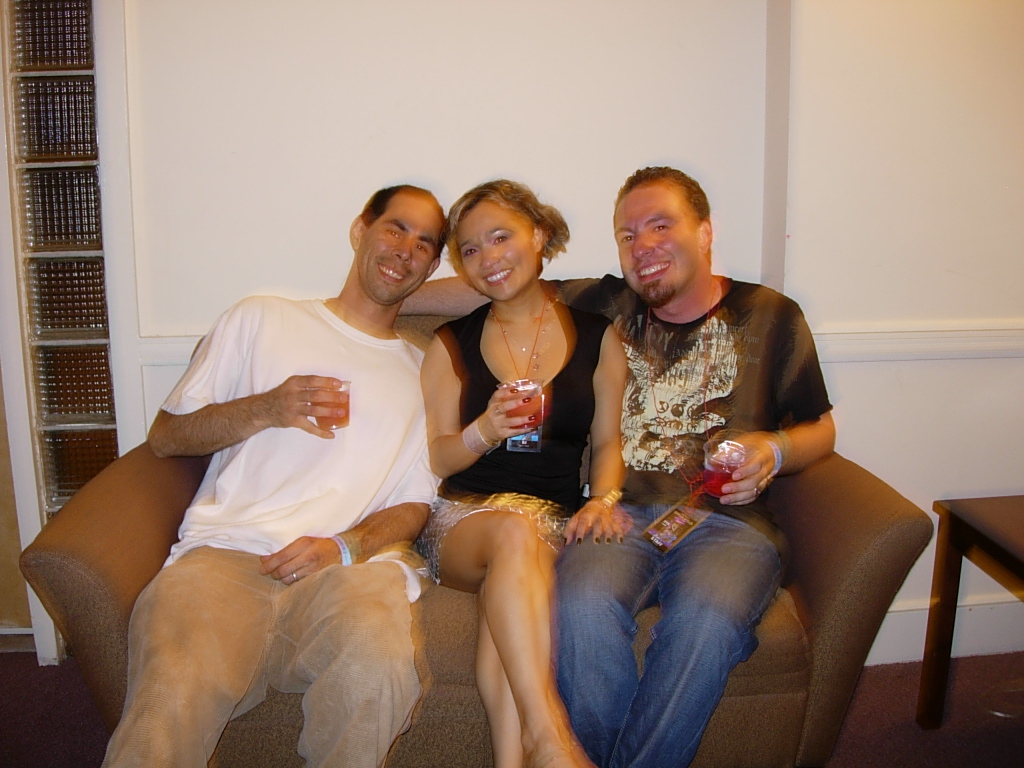 24. Space Girls 2 - Suzy, Mindbender, & Robert relaxing back stage